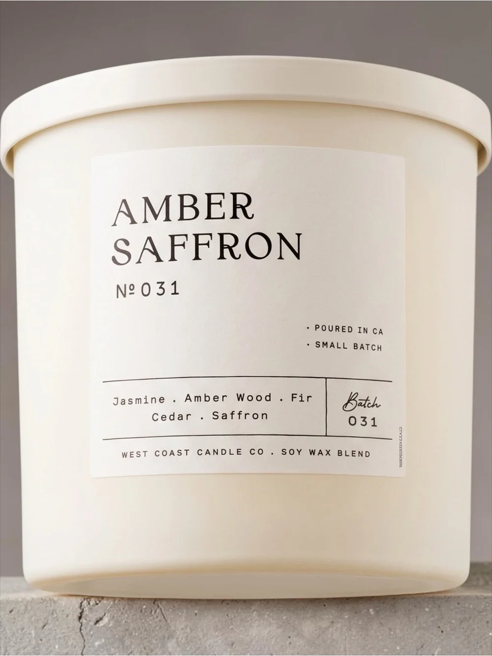 LEOBEN CO Viral XL 3 wick 28 oz. “AMBER SAFFRON” Vegan Soy Wax Blend Candle
